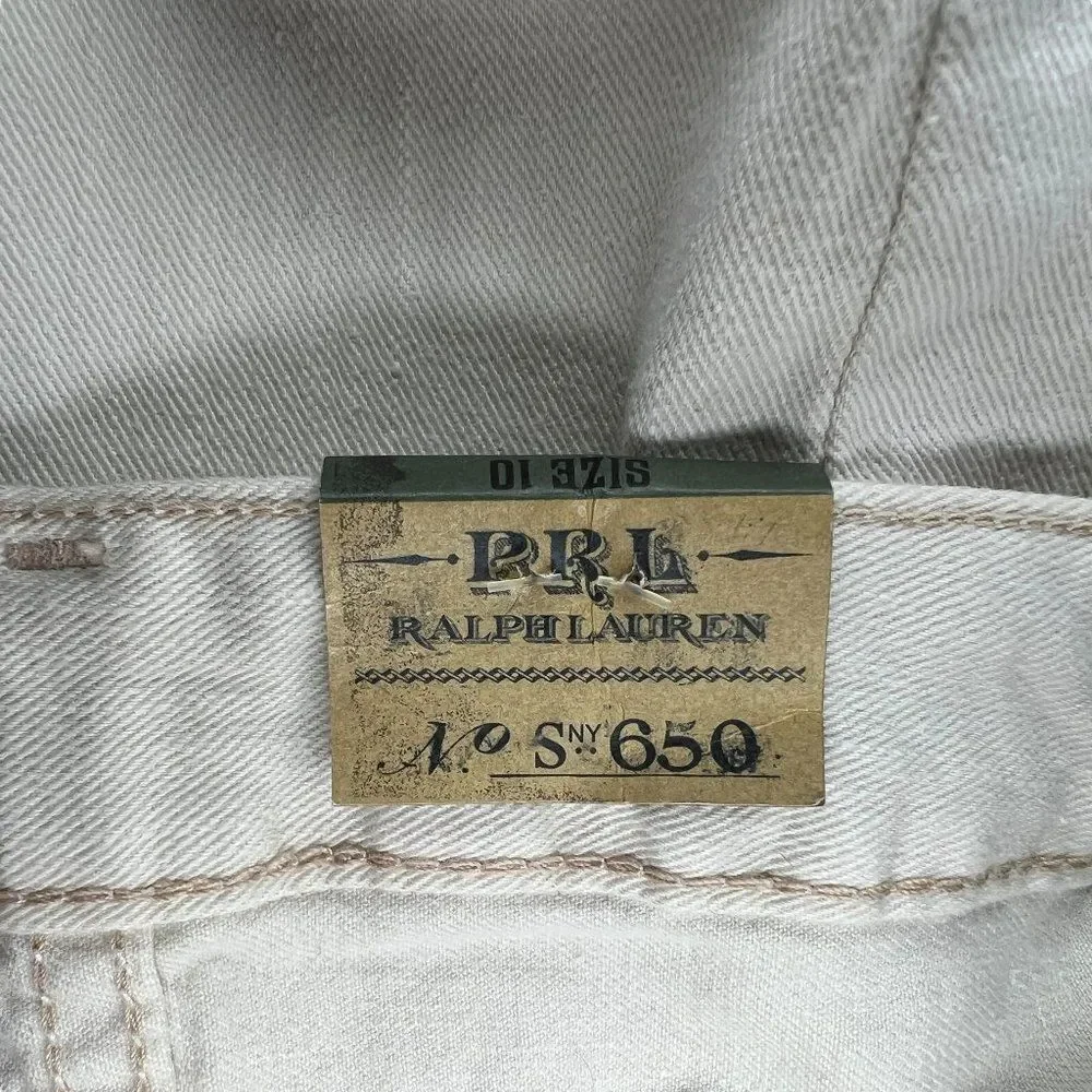 Polo Ralph Lauren 650 Jeans Boy's‎ Size 10 Cream Skinny Denim Pants